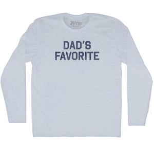 Dad's Favorite Adult Tri-Blend Long Sleeve T-shirt - Athletic White Dad's Favorite Adult Tri-Blend Long Sleeve T-shirt - Athletic White