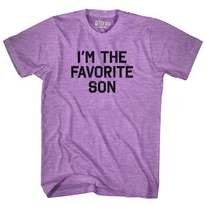 I'm The Favorite Son Adult Tri-Blend T-shirt - Athletic Purple