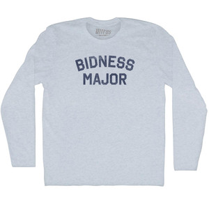 Bidness Major Adult Tri-Blend Long Sleeve T-shirt - Athletic White Bidness Major Adult Tri-Blend Long Sleeve T-shirt - Athletic White