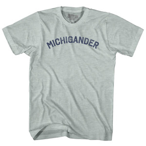 Michigander Adult Tri-Blend T-shirt - Athletic Cool Grey