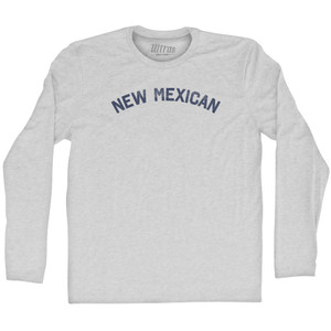 New Mexican Adult Cotton Long Sleeve T-shirt - Grey Heather