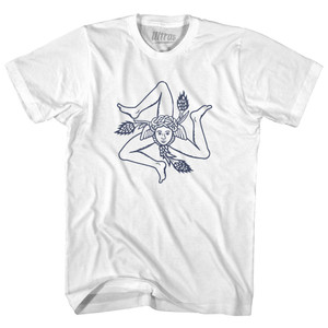 Sicily Flag Womens Cotton Junior Cut T-Shirt - White