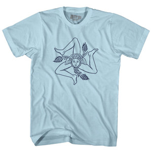 Sicily Flag Adult Cotton T-shirt - Light Blue