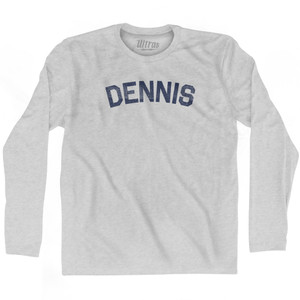 DENNIS Adult Cotton Long Sleeve T-shirt - Grey Heather