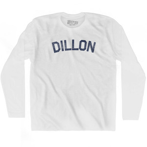 DILLON Adult Cotton Long Sleeve T-shirt - White
