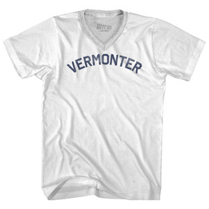 Vermonter Adult Tri-Blend V-neck T-shirt - White