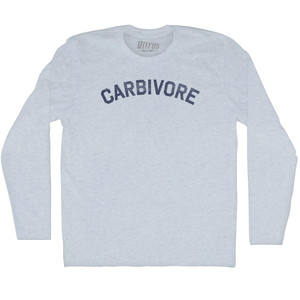 Carbivore Adult Tri-Blend Long Sleeve T-shirt - Athletic White