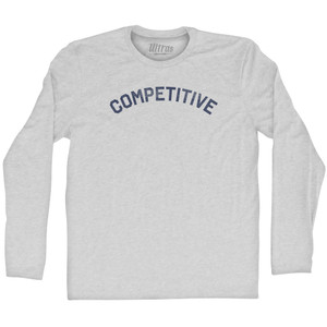 Competitive Eater Adult Cotton Long Sleeve T-shirt - Grey Heather Competitive Eater Adult Cotton Long Sleeve T-shirt - Grey Heather