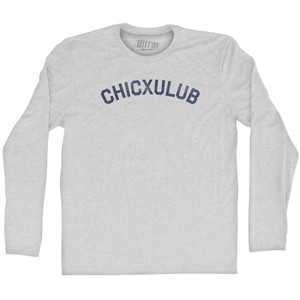 Chicxulub Adult Cotton Long Sleeve T-shirt - Grey Heather