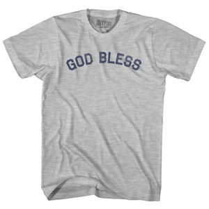 God Bless Adult Cotton T-shirt - Grey Heather