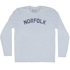 Norfolk Adult Tri-Blend Long Sleeve T-shirt - Athletic White
