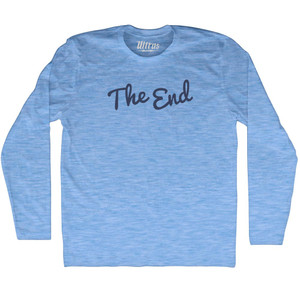 The End Adult Tri-Blend Long Sleeve T-shirt - Athletic Blue