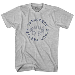 Introvert Group Therapy Adult Cotton T-shirt - Grey Heather Introvert Group Therapy Adult Cotton T-shirt - Grey Heather