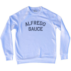 Alfredo Sauce Adult Tri-Blend Sweatshirt - White