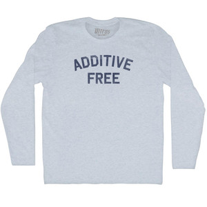Additive Free Adult Tri-Blend Long Sleeve T-shirt - Athletic White