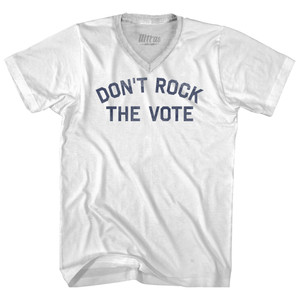 Don't Rock The Vote Adult Tri-Blend V-neck T-shirt - White