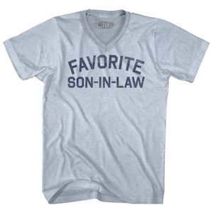 Favorite Son-In-Law Adult Tri-Blend V-neck T-shirt - Athletic White Favorite Son-In-Law Adult Tri-Blend V-neck T-shirt - Athletic White
