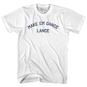 Make Em Dance Lance Womens Cotton Junior Cut T-Shirt - White