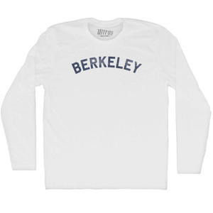 Berkeley Adult Cotton Long Sleeve T-shirt - White