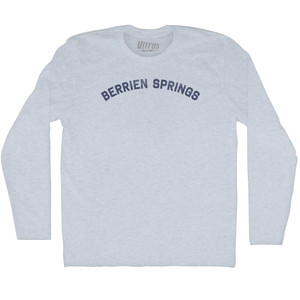 Berrien Springs Adult Tri-Blend Long Sleeve T-shirt - Athletic White