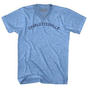 Charlottesville Adult Tri-Blend V-neck T-shirt - Athletic Blue