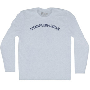 Champaign-Urbana Adult Tri-Blend Long Sleeve T-shirt - Athletic White Champaign-Urbana Adult Tri-Blend Long Sleeve T-shirt - Athletic White