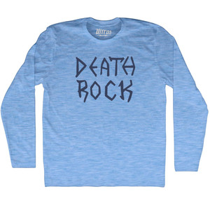 Death Rock Adult Tri-Blend Long Sleeve T-shirt - Athletic Blue