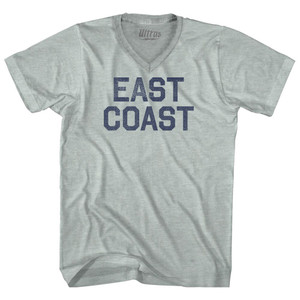 East Coast (No Arch) Adult Tri-Blend V-neck T-shirt - Athletic Cool Grey East Coast (No Arch) Adult Tri-Blend V-neck T-shirt - Athletic Cool Grey