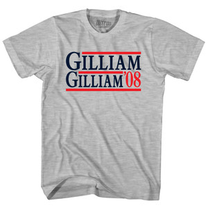 Gilliam Gilliam 08 Election Custom Election Two Names and Year Adult Cotton T-shirt - Grey Heather Gilliam Gilliam 08 Election Custom Election Two Names and Year Adult Cotton T-shirt - Grey Heather