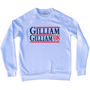 Gilliam Gilliam 08 Election Custom Election Two Names and Year Adult Tri-Blend Sweatshirt - White Gilliam Gilliam 08 Election Custom Election Two Names and Year Adult Tri-Blend Sweatshirt - White