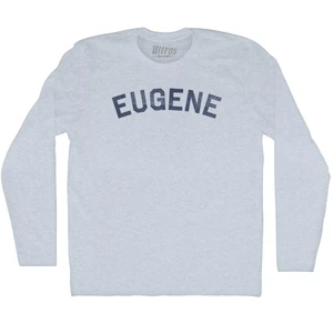 Eugene Adult Tri-Blend Long Sleeve T-shirt - Athletic White