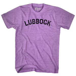 Lubbock Adult Tri-Blend T-shirt - Athletic Purple