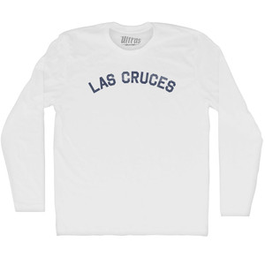 Las Cruces Adult Cotton Long Sleeve T-shirt - White Las Cruces Adult Cotton Long Sleeve T-shirt - White