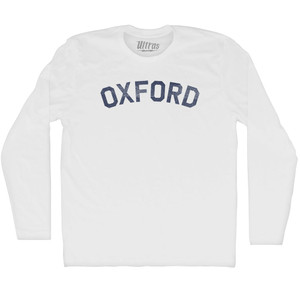 Oxford Adult Cotton Long Sleeve T-shirt - White