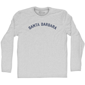 Santa Barbara Adult Cotton Long Sleeve T-shirt - Grey Heather