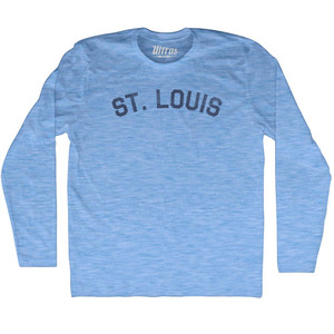 St Louis Adult Tri-Blend Long Sleeve T-shirt - Athletic Blue