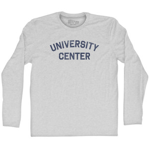 University Center Adult Cotton Long Sleeve T-shirt - Grey Heather