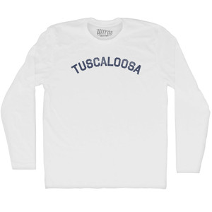 Tuscaloosa Adult Cotton Long Sleeve T-shirt - White