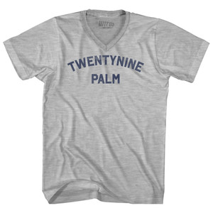 Twentynine Palm Adult Cotton V-neck T-shirt - Grey Heather