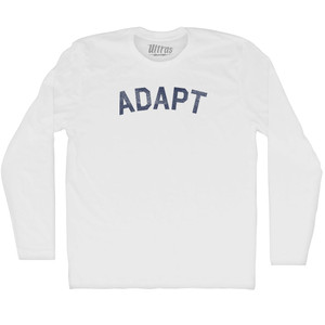 Adapt Adult Cotton Long Sleeve T-shirt - White