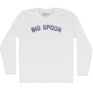 Big Spoon Adult Cotton Long Sleeve T-shirt - White