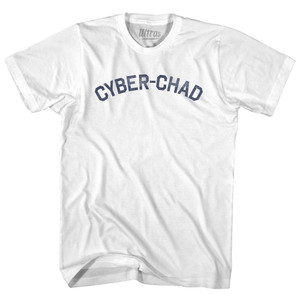 Cyber-Chad Womens Cotton Junior Cut T-Shirt - White