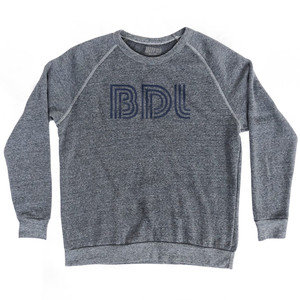 Hartford Airport BDL Adult Tri-Blend Sweatshirt - Athletic Grey