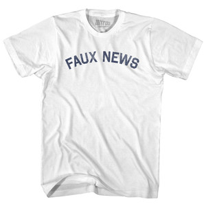 Faux News Adult Cotton T-shirt - White