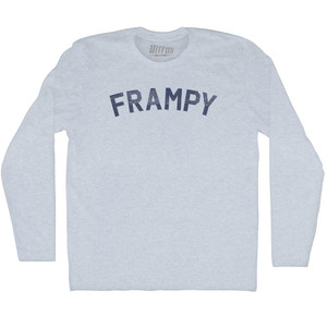 Frampy Adult Tri-Blend Long Sleeve T-shirt - Athletic White