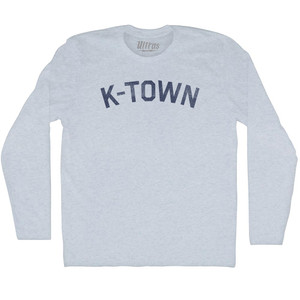 K-Town Adult Tri-Blend Long Sleeve T-shirt - Athletic White