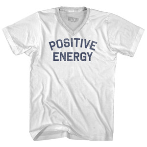 Positive Energy Adult Tri-Blend V-neck T-shirt - White