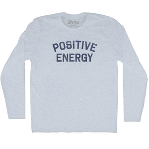 Positive Energy Adult Tri-Blend Long Sleeve T-shirt - Athletic White