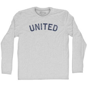 United Adult Cotton Long Sleeve T-shirt - Grey Heather