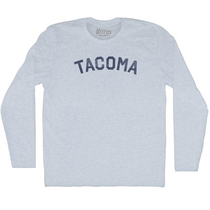 Tacoma Adult Tri-Blend Long Sleeve T-shirt - Athletic White